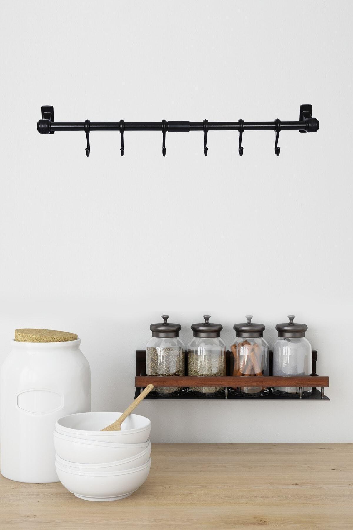 Black Metal Ergonomic Hanger Kitchen And Bathroom Hanger - Swordslife