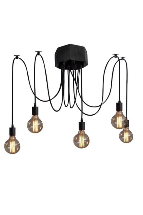 Black Octopus Spider 5 Piece Chandelier Handmade - Swordslife