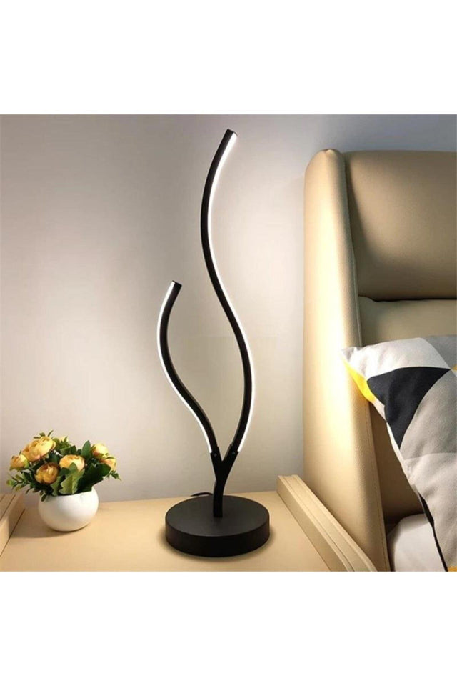 Black Table Lamp Lampshade Daylight Led - Swordslife