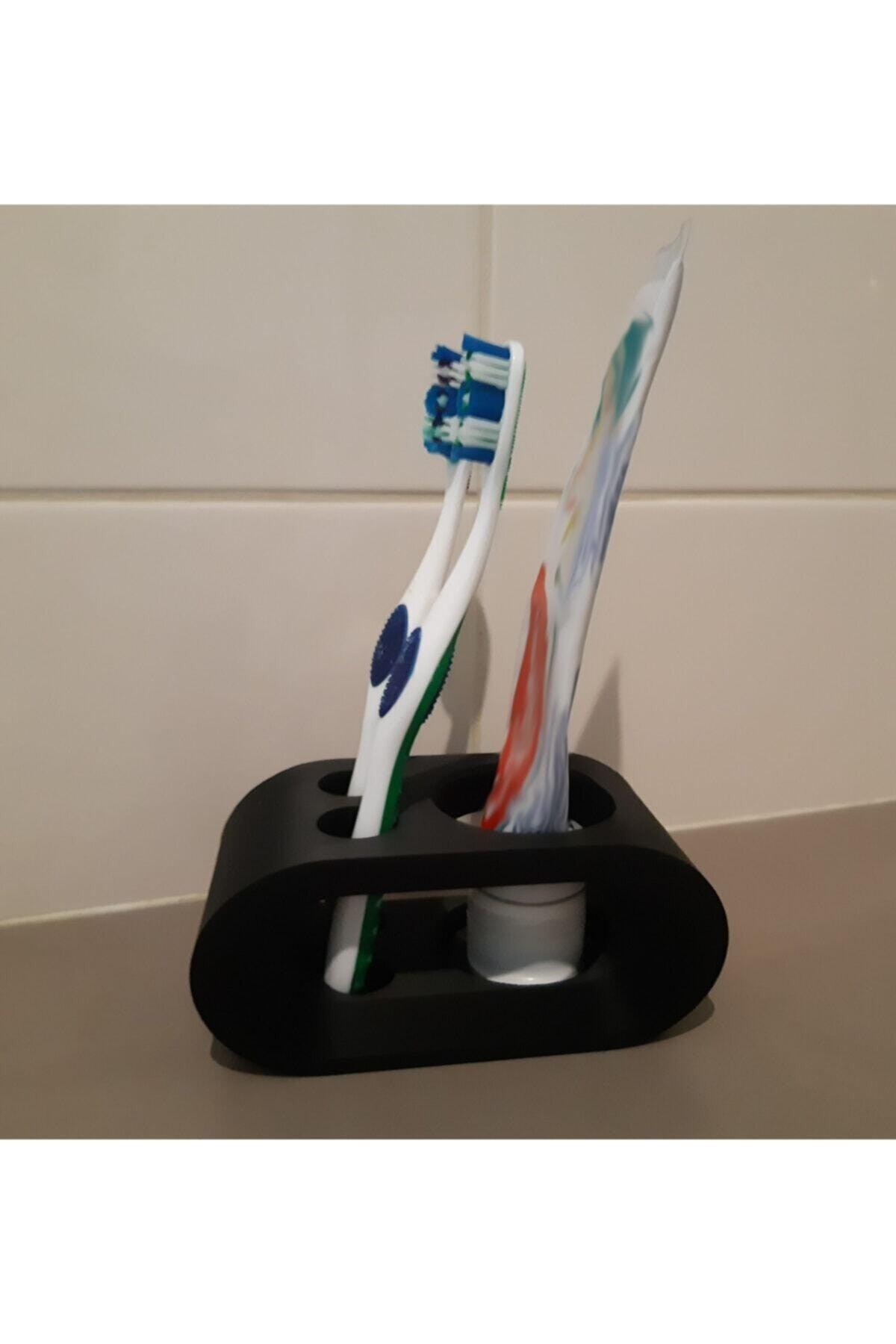 Black Toothbrush And Paste Holder - Swordslife