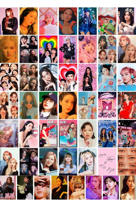 Blackpink Wall Poster Set-Back Adhesive Collage Set-50 Pieces-kpop Poster Set-lisajenniejisoorose - Swordslife