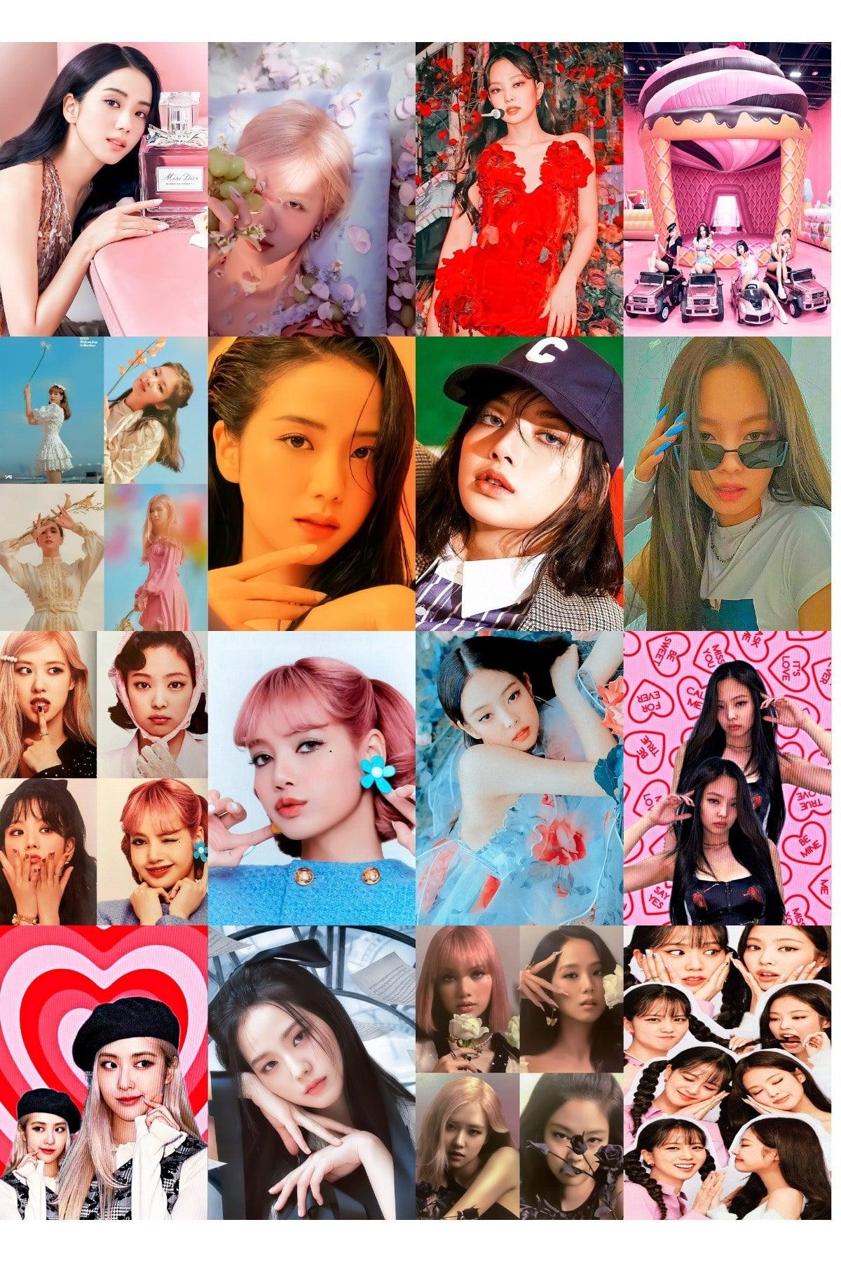 Blackpink Wall Poster Set-Back Adhesive Collage Set-50 Pieces-kpop Poster Set-lisajenniejisoorose - Swordslife