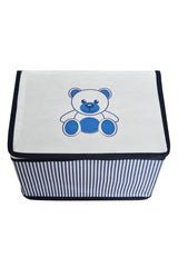 Dark Blue Teddy Bear Pattern Small Baby Bag 32 X