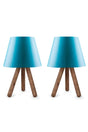 Blue North Home Wooden Leg Fabric Headboard Lampshade 2 Pack - Swordslife