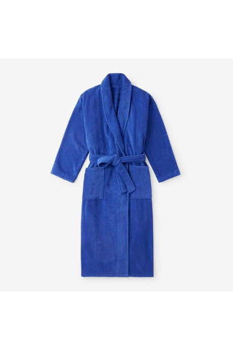 Blue Unisex Bathrobe (100% Cotton) - Swordslife