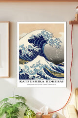 Blue Wave Wall Poster Large Size 45x30 Cm - Swordslife