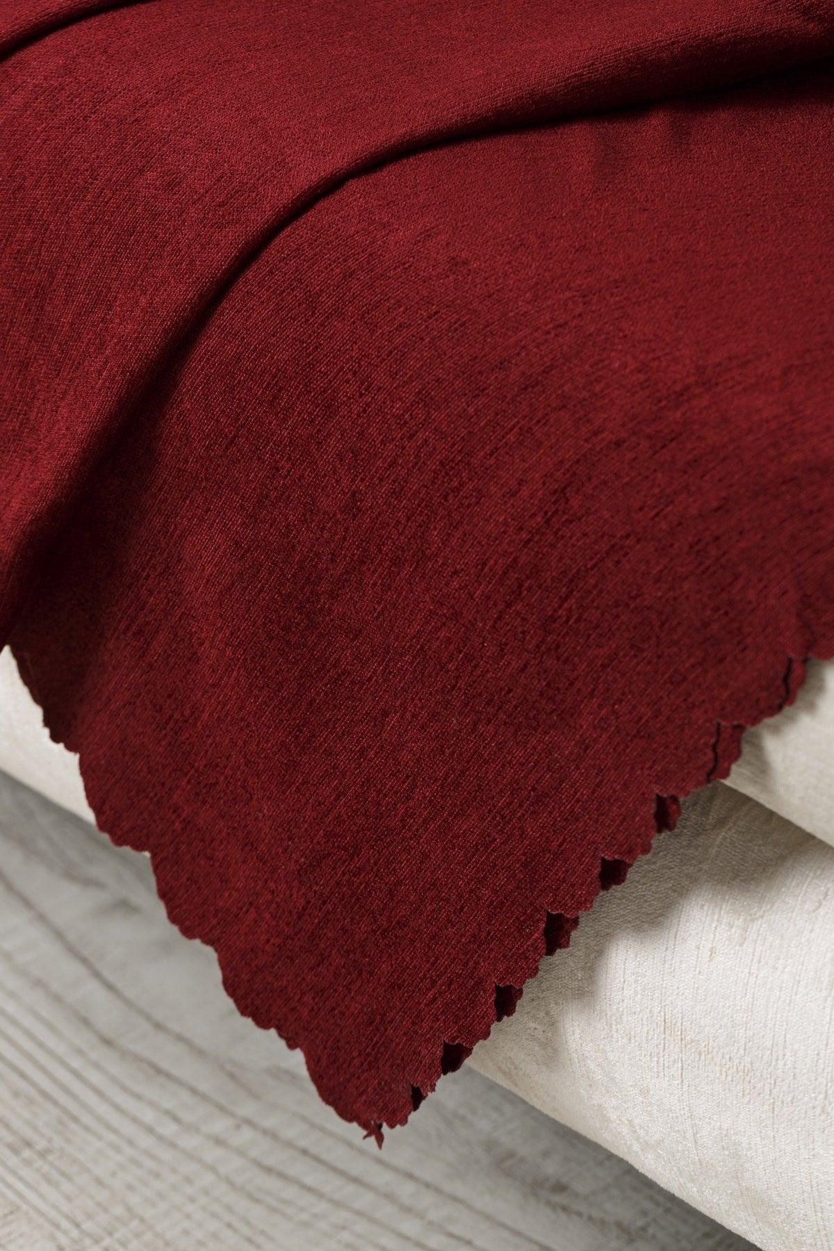 Claret Red Oversized Double Sided Sofa Bed Seat Cover Shawl Covering the Arms - Swordslife