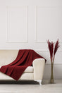 Claret Red Chenille Double Sided Sofa Bed Seat Cover - Swordslife