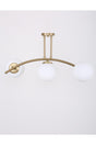 Bow Antique Painted 3 Lamps White Glass Chandelier - Swordslife