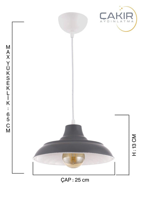 Bow Spinning Anthracite Single Pendant Lamp Chandelier - Çakır Chandelier - Swordslife