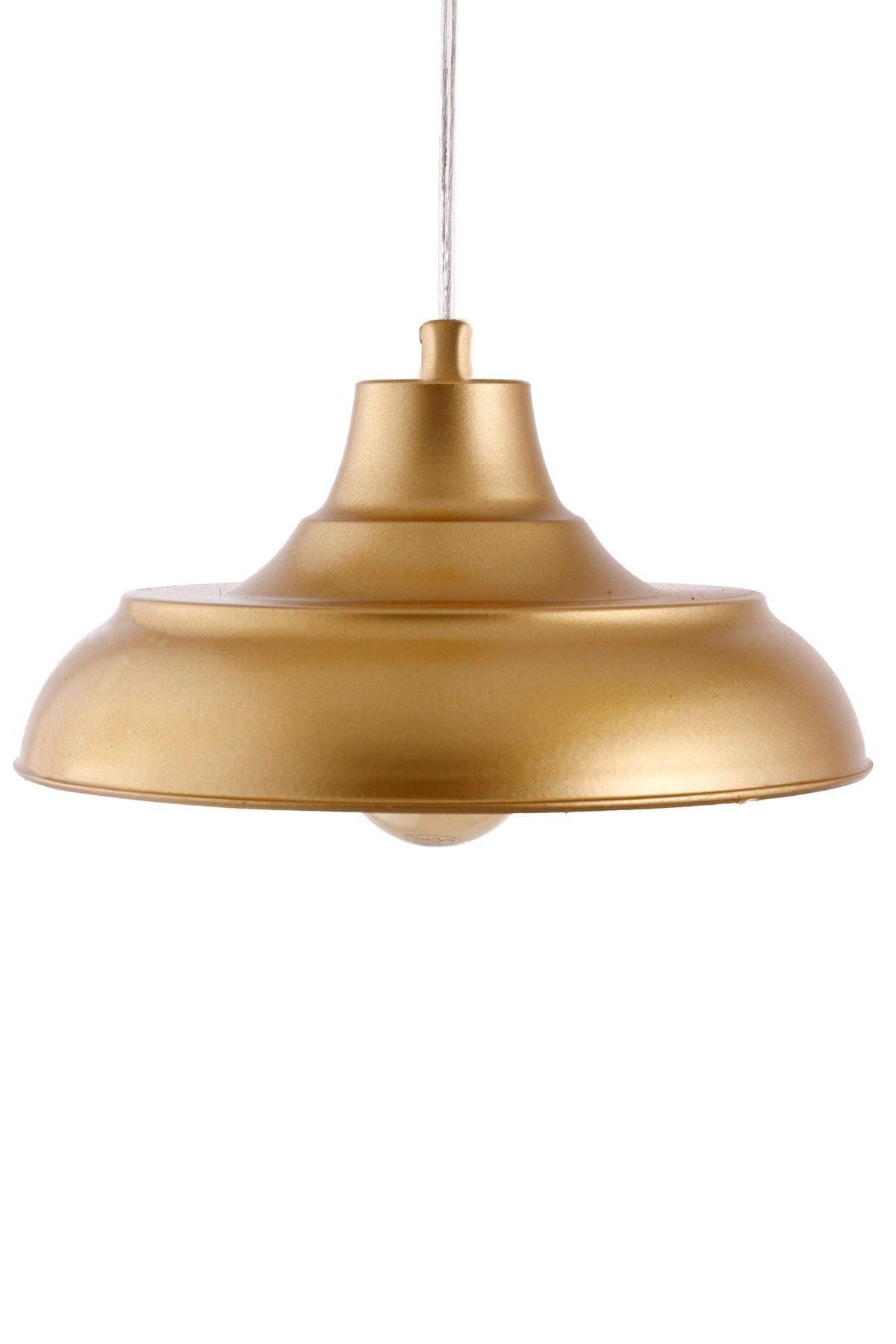 Bow Rolling Gold Single Pendant Lamp Chandelier - Çakır