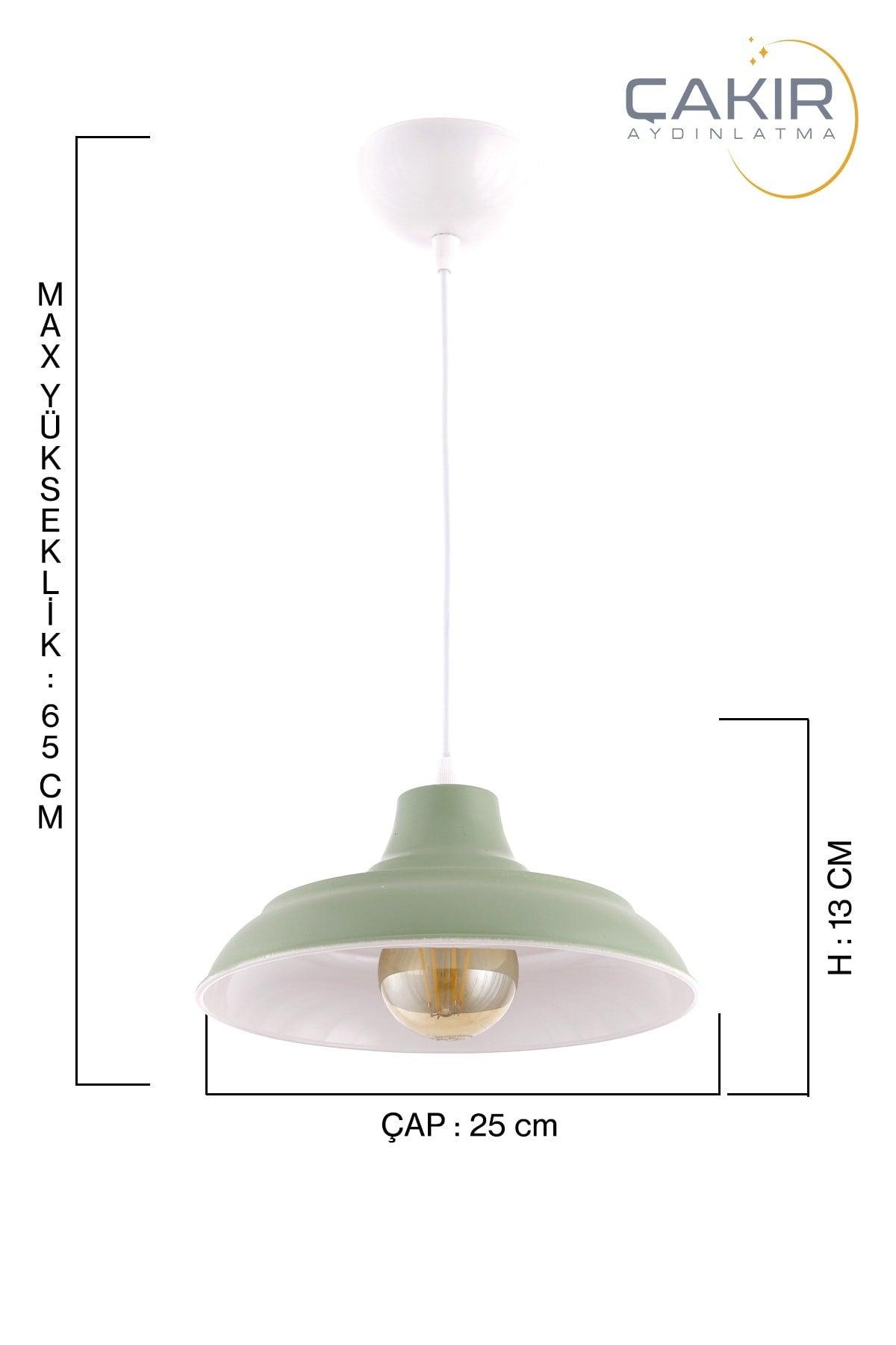 Bow Roll Green Single Pendant Lamp Chandelier - Çakır Chandelier - Swordslife