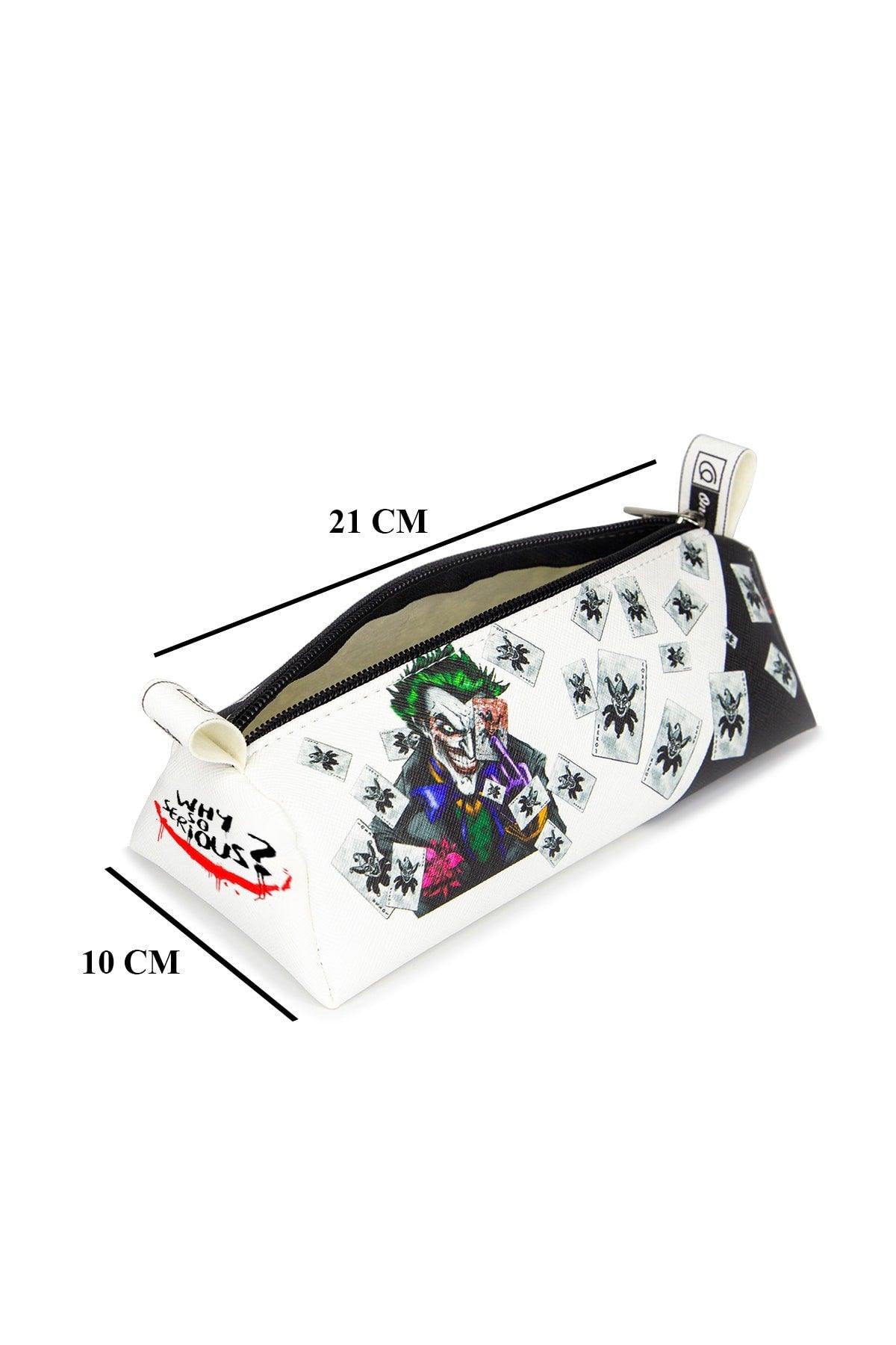 Pencil Case Joker Themed Triangle Design Vegan