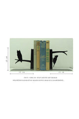 Decorative Metal Book Holder With Bird On Branch , Book Support Home Office Decoration - Swordslife