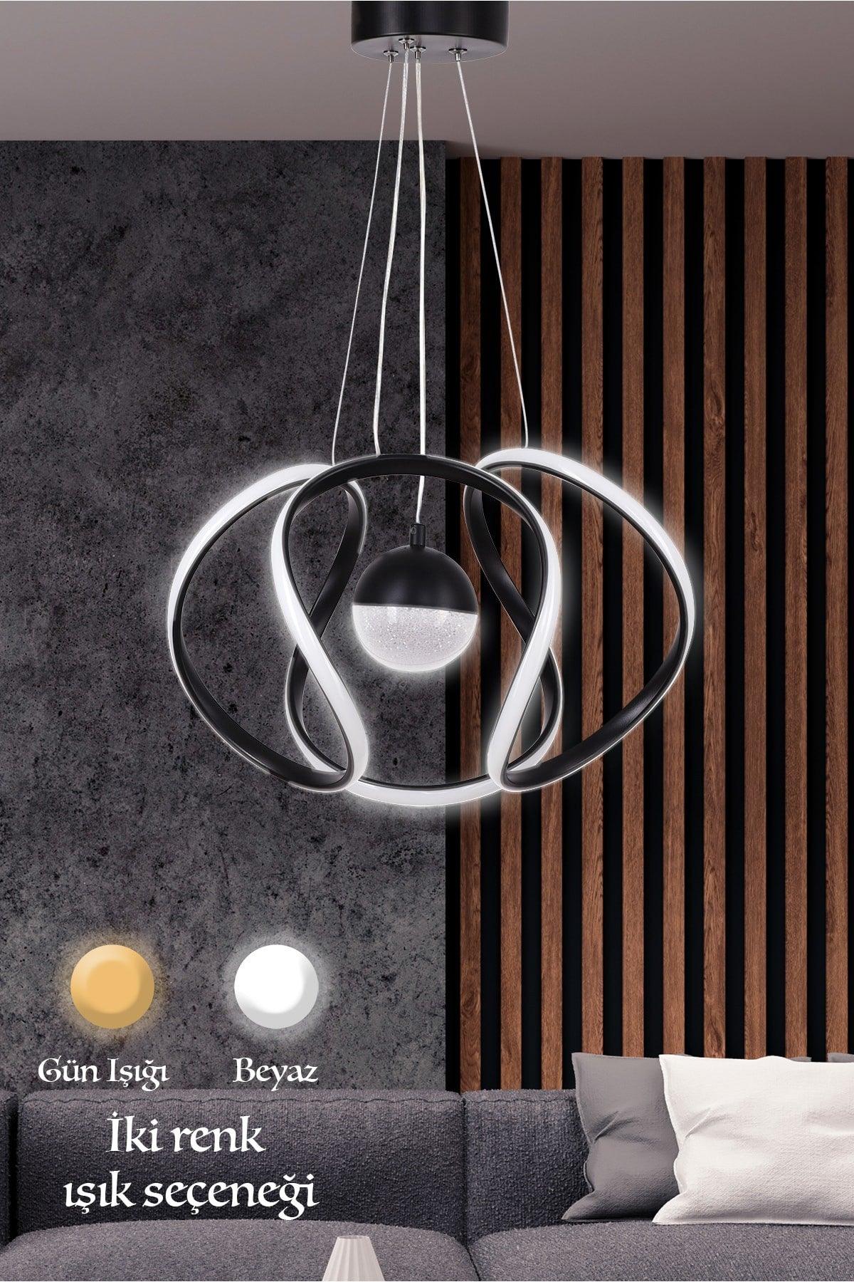 Bretzel Led Chandelier Black - Swordslife