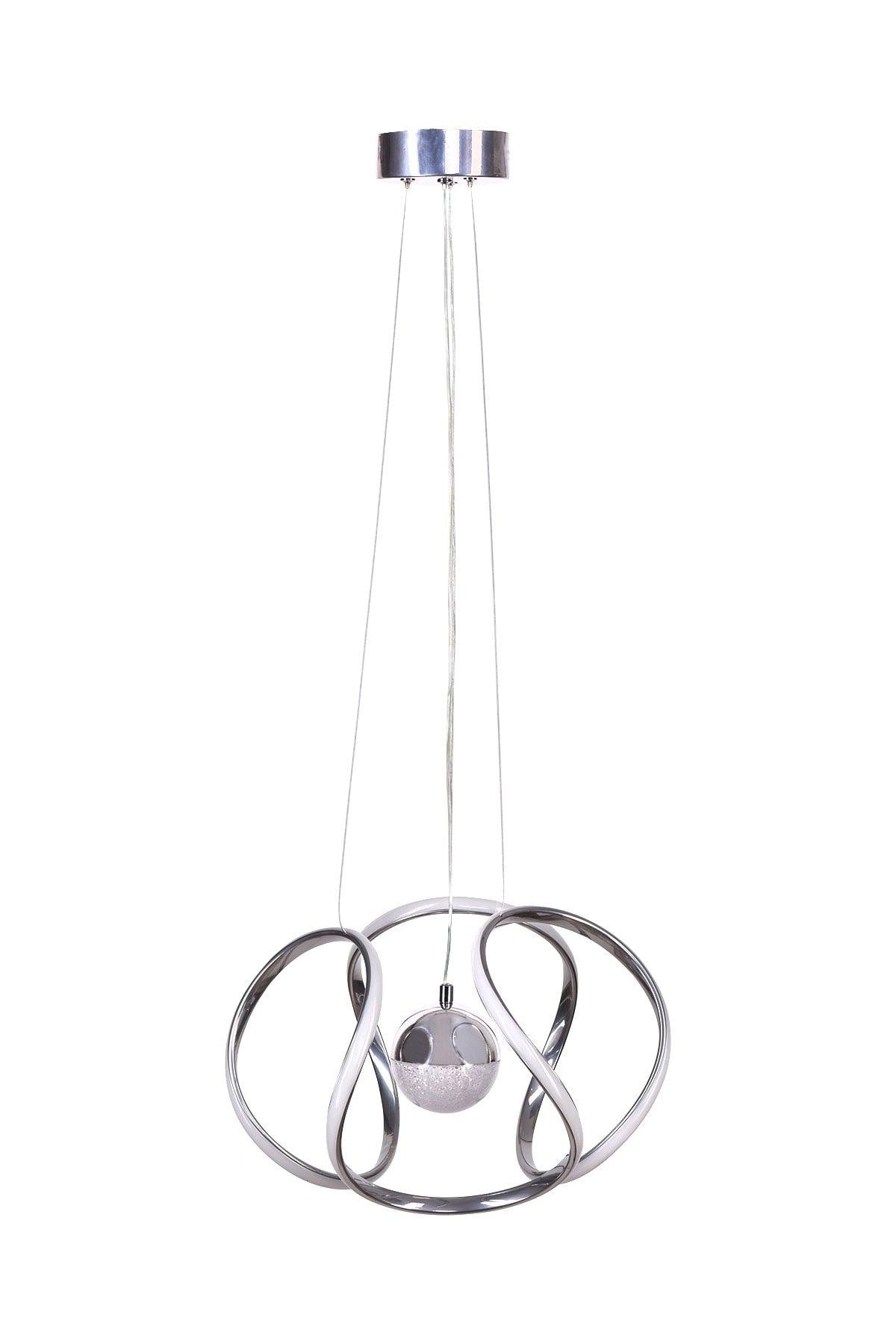 Bretzel Led Chandelier Silver - Swordslife