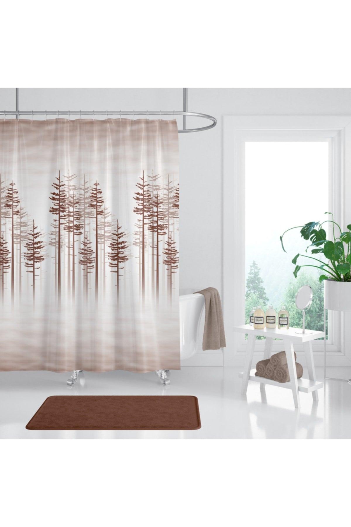 Brown Tub Curtain