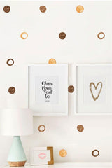 Brown Polka Dots Wall Sticker - Swordslife