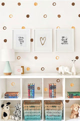 Brown Polka Dots Wall Sticker - Swordslife