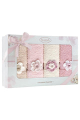 Bukre Hand Embroidered Towel Set 4 50x85 cm