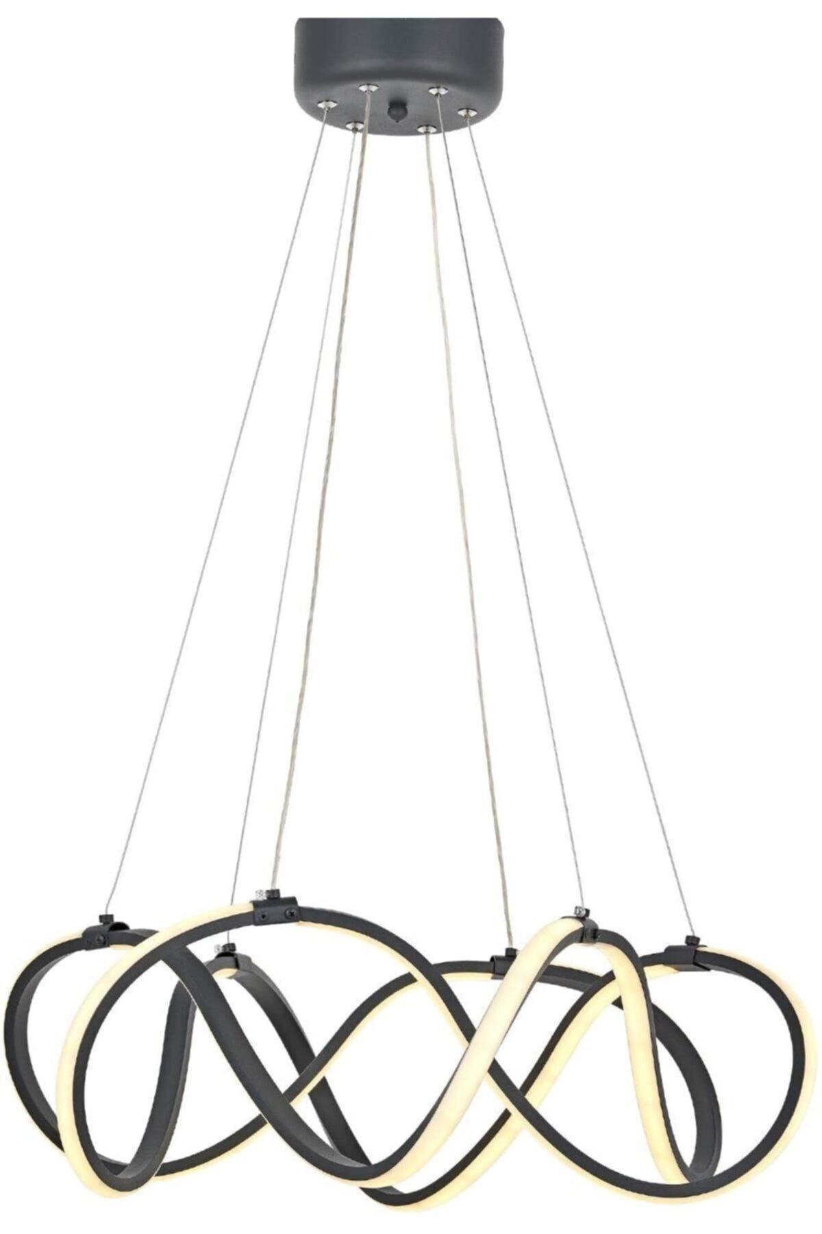 Burgaz Double Pendant Lamp Led Chandelier Anthracite Painted - Swordslife