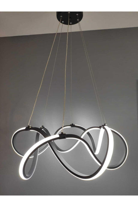 Burgaz Double Pendant Lamp Led Chandelier Anthracite Painted - Swordslife