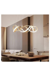 Burgaz Double Pendant Lamp Led Chandelier Gold Painted - Swordslife