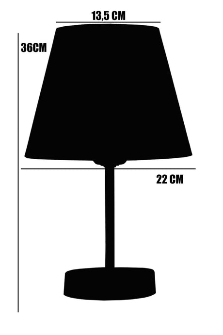 Burgundy Modern Double Bedroom Lampshade Black Standing Table Lamp - Swordslife