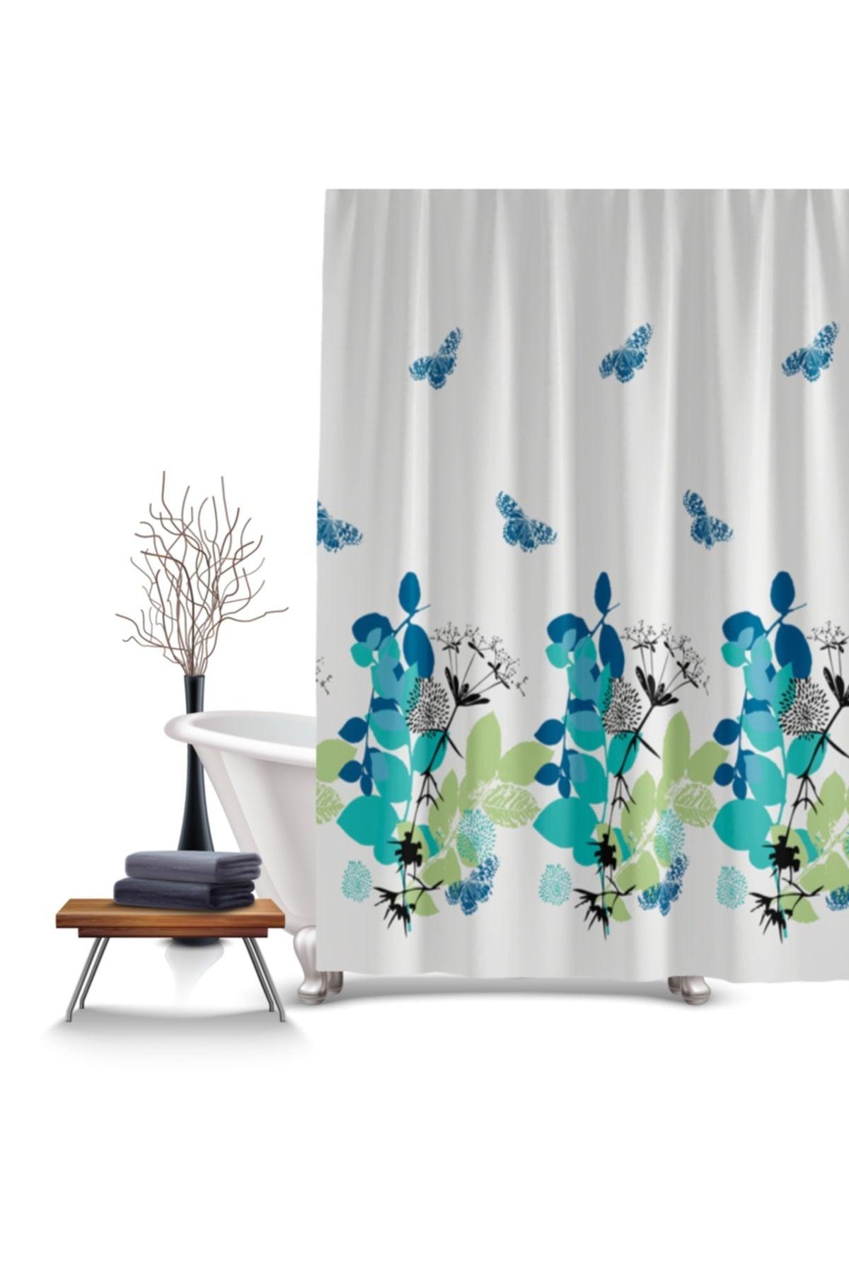 Butterfly Pattern Bathroom Curtain-180x200 cm Shower Curtain 180x200 Digital Printed Bathroom Shower Curtain - Swordslife