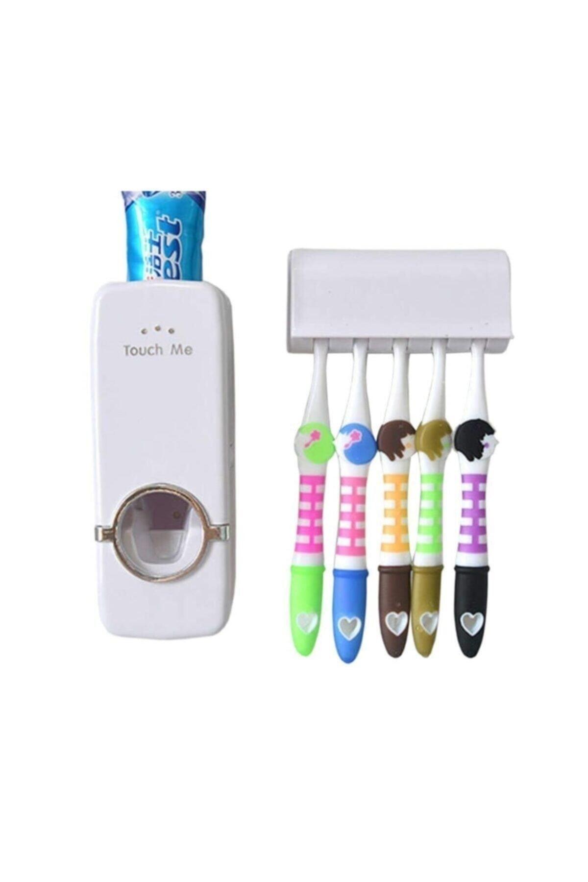 By Unal Toothpaste Squeezing Machine Brush Holder Paste Squeezer with 5 Brushes - Swordslife