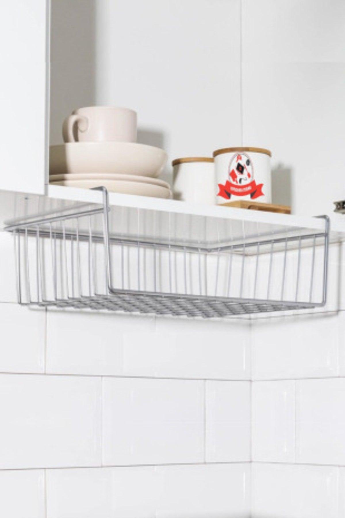 Shelf Organizer Basket Under Shelf Hanging Kitchen Shelf On Counter Top Under Table Kangaroo Basket - Swordslife