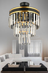 Çağla 3 Piece Black Gold Gilded 30 Lux Modern Chandelier - Swordslife