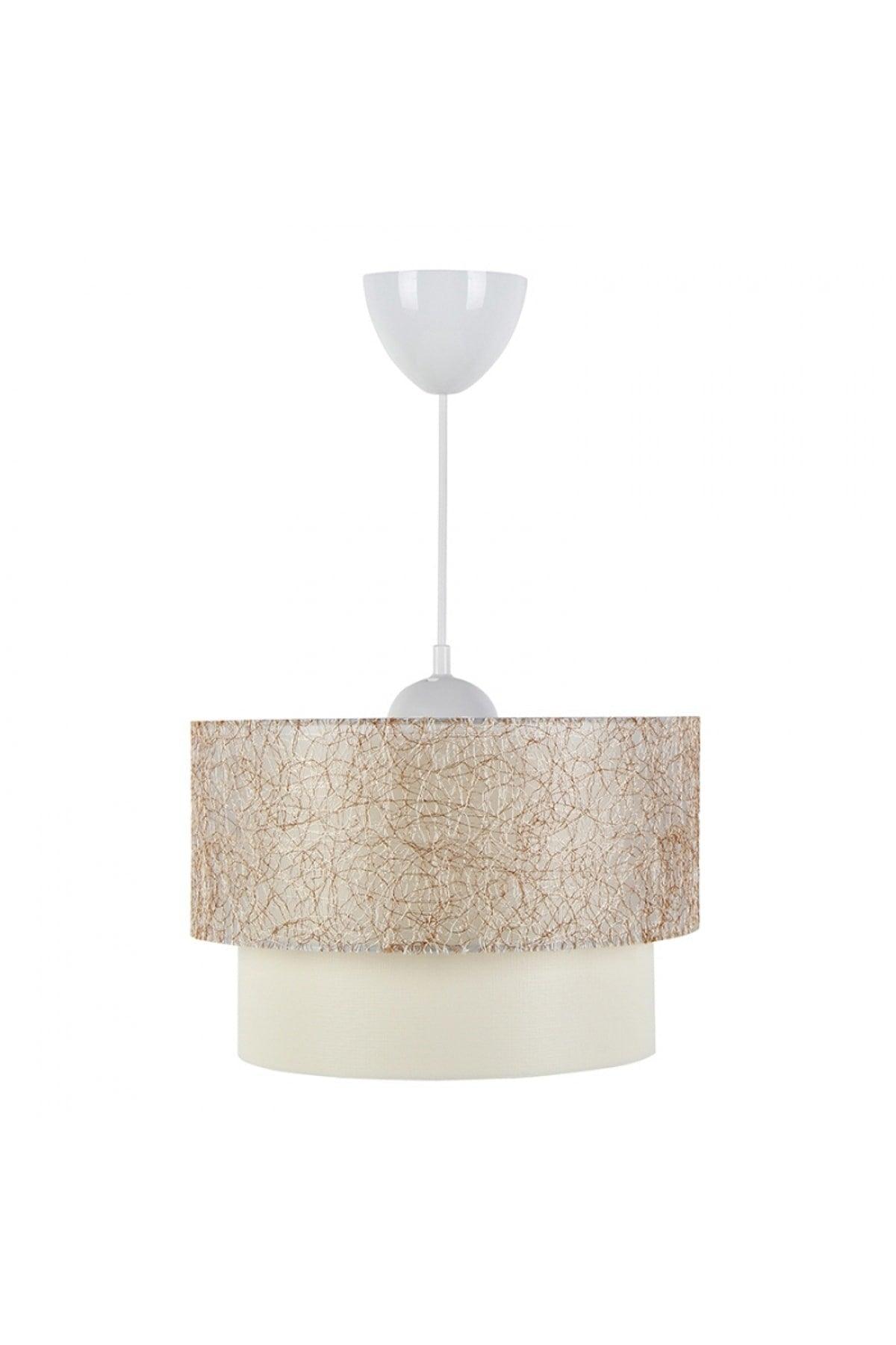 Pasta Single Pendant Lamp Chandelier And Lara Gold Lampshade Set With Gold Thread - Swordslife