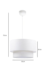 Cake Pendant Light White Fabric Chandelier Ayd-2563 - Swordslife