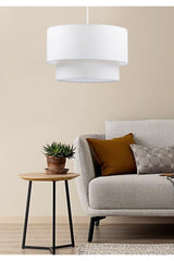 Cake Pendant Light White Fabric Chandelier Ayd-2563 - Swordslife