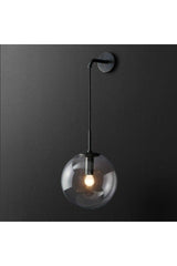 Cane Modern Design Living Room - Hall - Black Color Smoked Glass Wall Sconce - Swordslife
