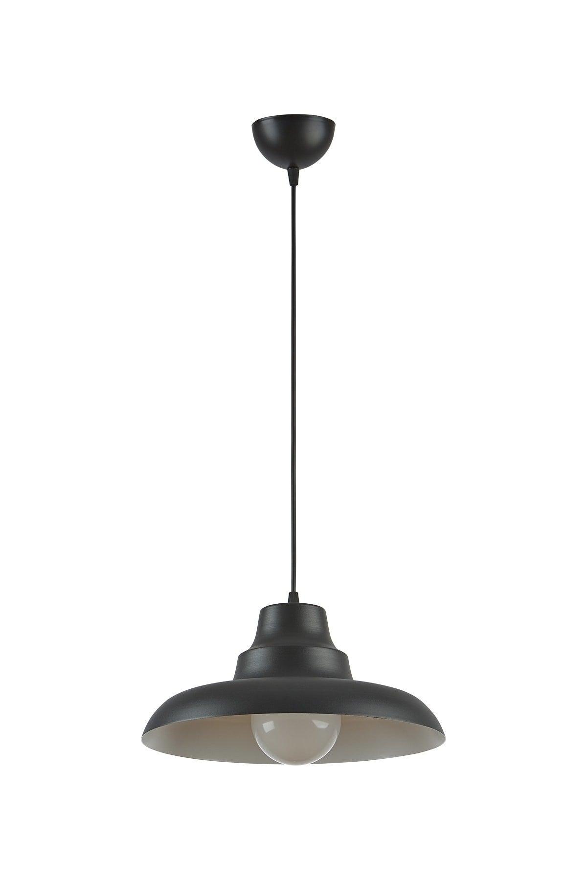 Carmen Special Design(30 CM DIAMETER) Modern Sports Decorative Cafe-kitchen Black Inside White Single Pendant Lamp Chandelier - Swordslife