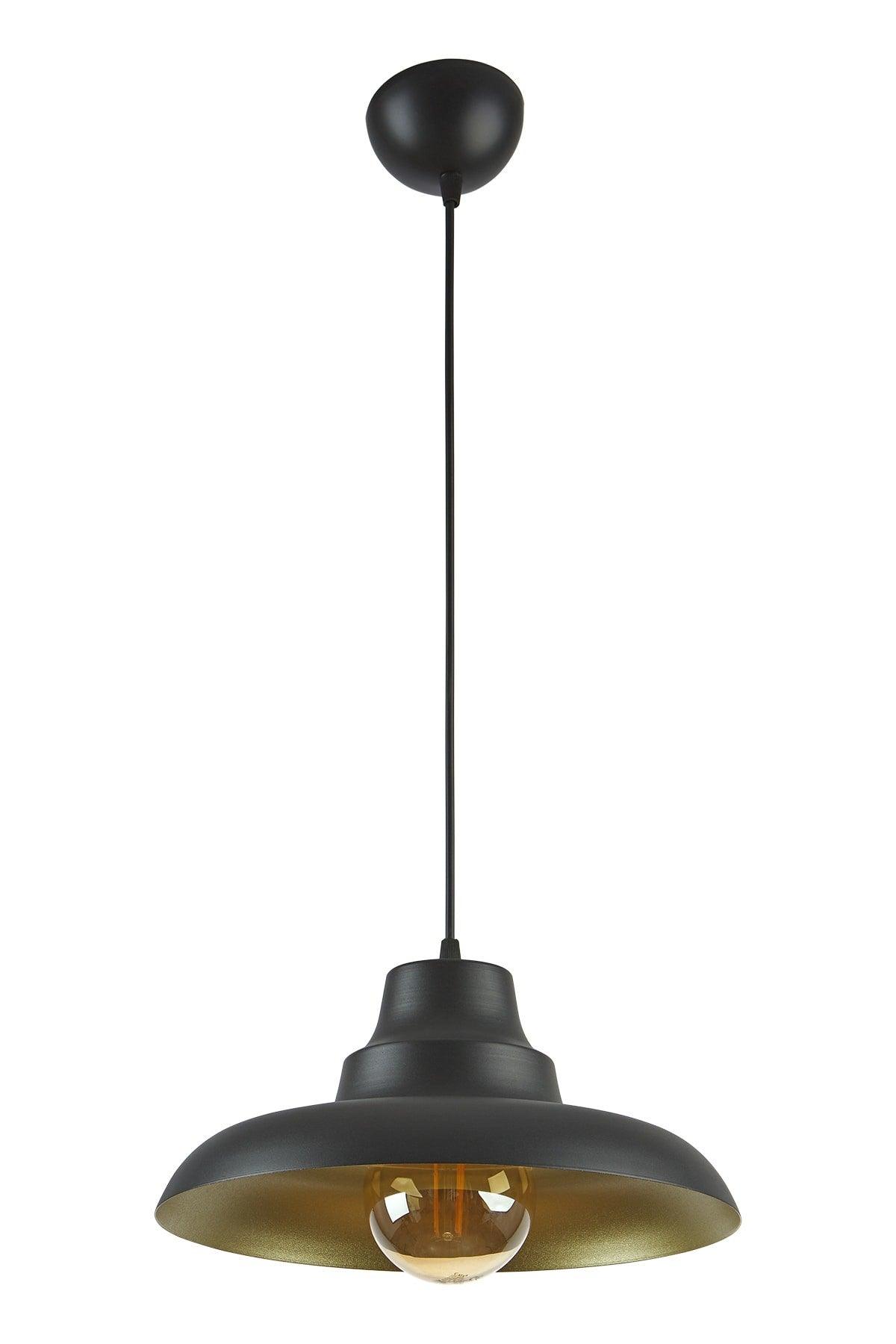 Carmen Special Design (DIA 30 CM)modern Sports Decorative Cafe-kitchen Black Inside Gold Single Pendant Lamp Chandelier - Swordslife