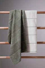 Carmine Bath Olive - Extra Soft, Modern 100% Cotton 70x140cm. 2 Bath Towels - Swordslife