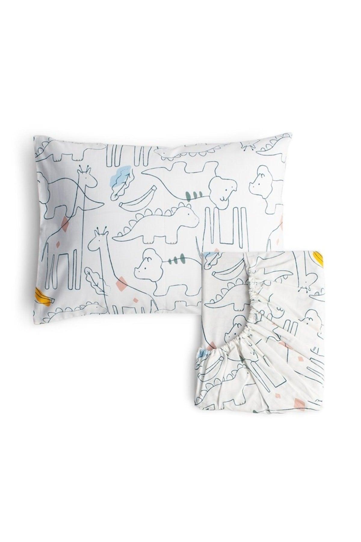 Sheet & Pillowcase Set - Zoo - Cream - 70 X 130 Cm - Swordslife