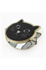 Cat Design Cosmetic Pocket Bag Mirror Covered Hand Makeup Mirror Apparatus - Swordslife