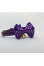 Bowtie Cat Collar Purple Polka Dot No:76