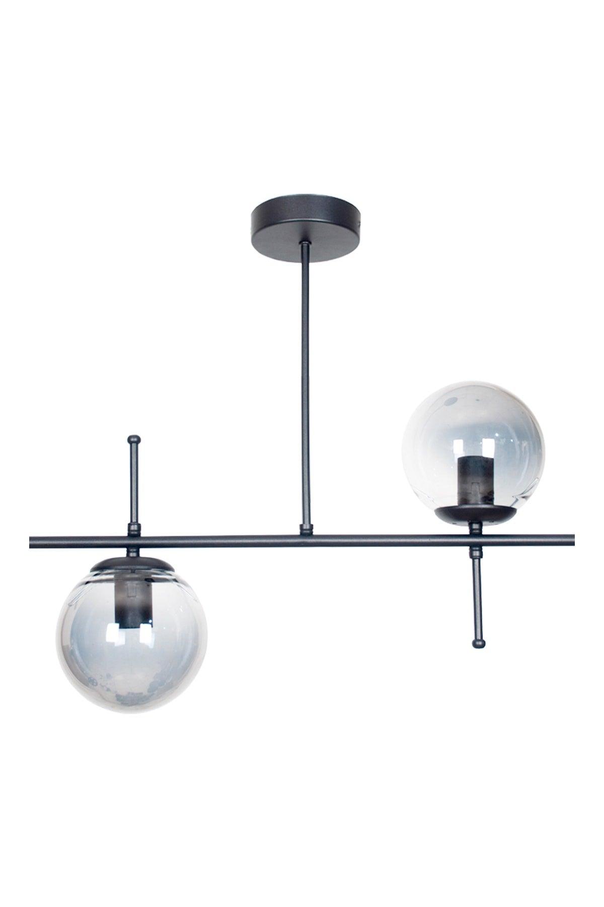 Cello Modern Design Metal Schwarze Farbe Flame Glas Esstisch Top - Salon 2 Li Kronleuchter - Swordslife