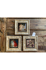 Framed Stone Wall Decor Set of 3-OSMAN HAMDİ TABLELARI-WALL FRAME SET - Swordslife