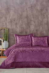 Dowry Package 10 Pieces (bedspread+duvet cover+blanket) Spring Plum - Swordslife