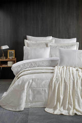 Dowry Package 10 Pieces (BED COVER+BED COVER+BLANKET) Bronze Cream - Swordslife