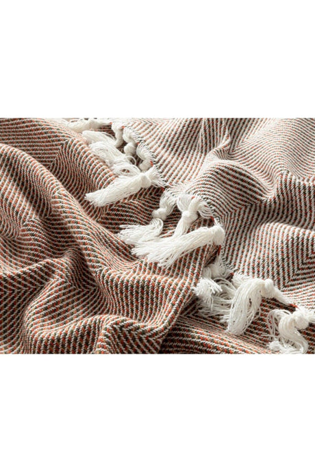 Chevron Woven Double Bedspread 240x260 Cm Tile - Swordslife