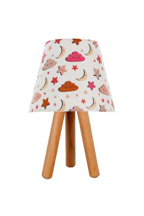 Children's Room Three-Legged Wooden Lampshade - Swordslife