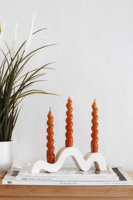 Ciel Light Beige Candlestick Holder - Swordslife