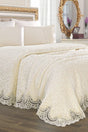 Double Dubai Blanket Set 6 Pieces Cream - Swordslife